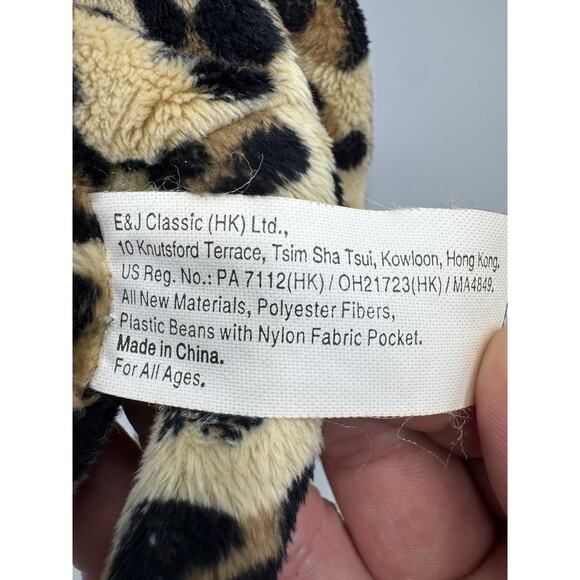 E&J Classics Leopard Cub Baby Spotted Cat Plush Jaguar Cheetah Curled Kitten 9” - Picture 8 of 8